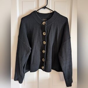 Quince Organic Cotton Button Front Cardigan